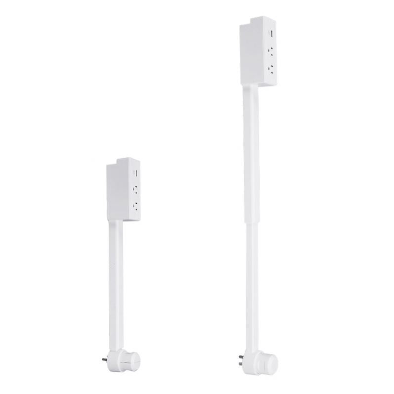 Extend the Socket in the Hidden Position US 2outlets and USB Ports Extends 44cm-70cm Rotates 180 Electrical Outlet Extender